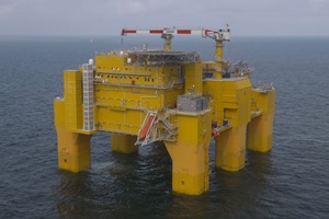 direct current platform to bring electricity from sea to shore