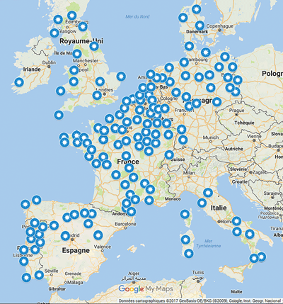 Figure 3. Maps of random locations used for the current study Meteorage Fig3