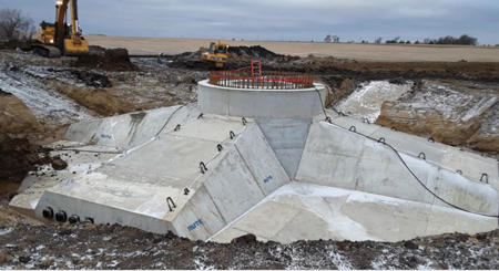 Fig 1 Rute Backfilling a modular precast assembly Minnesota USA 2019