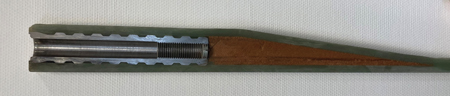 Figure 1. Cross section of the assembled We4Ce bushing solution, post inspection after test We4Ce fig 1