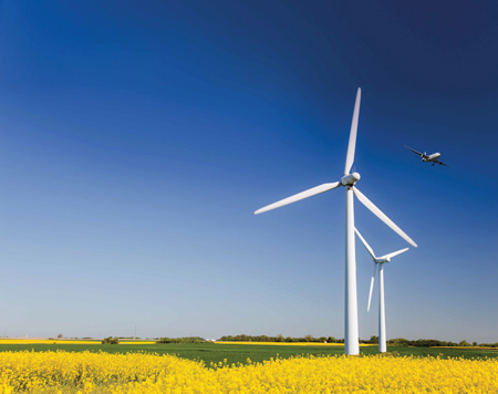 Figure 1. Wind turbines can appear as clutter on aviation radar, interfering with aircraft tracking Figure 1 Nevin