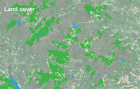 Figure 1. The WindSight high-resolution land cover product is automated to ensure consistent, reliable and timely global delivery DHI figure 1