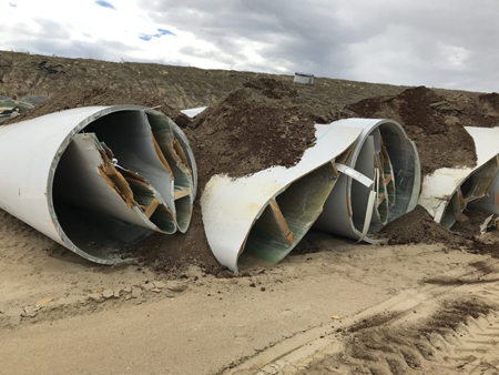 Figure 2. Wind turbine blades in the landfill Blades in landfill 2