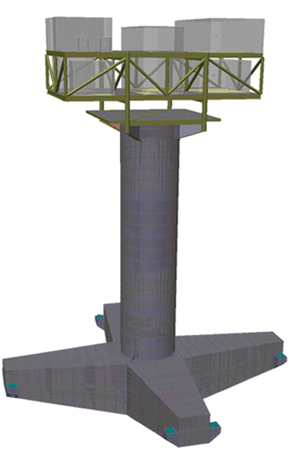 Figure 1. Hull and topside structural model Petrofac Picture1