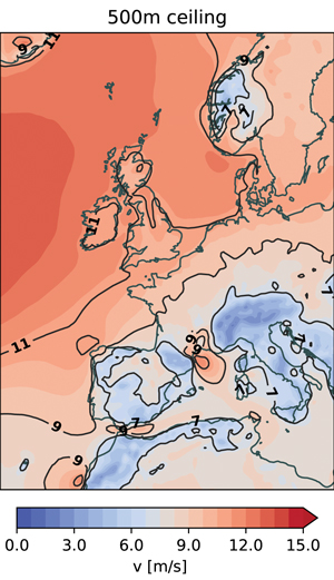 europe wind speed 500m ceiling mean coolwarm