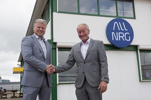 Peter Geertse, North Sea Port, welcoming Jan Nielsen, Sales Manager - Operations, ALL NRG Peter Geertse, North Sea Port, welcoming Jan Nielsen, Sales Manager - Operations, ALL NRG
