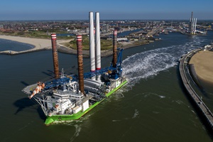 Rentel starts with installation of 42 wind turbines in the North Sea Rentel starts with installation of 42 wind turbines in the North Sea