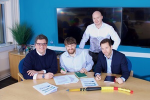 (Left to right) Fraser Gibson, Steve Rossiter, James Ritchie, Nigel Martin following the AgileTek acquisition of Ryder Geotechnical Limited AgileTek acquisition of Ryder Geotechnical