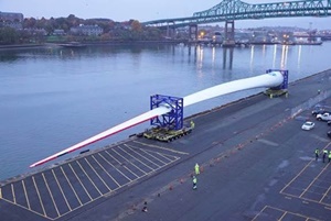 Blade for GEs Haliade X 12MW offshore wind turbine arrives in Boston for testing