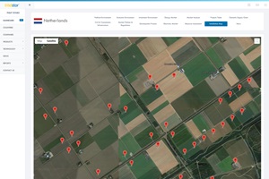Installation map of wind turbines in the Netherlands NL Installation Map Intelstor