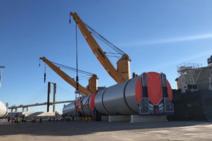 Tower sections of GE’s Haliade-X 12 MW offshore wind turbine shipped to prototype site Tower sections of GEs Haliade X 12 MW offshore wind turbine shipped to prototype site