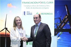 Vice President of the EU bank Emma Navarro and the President of Iberdrola Ignacio Galán