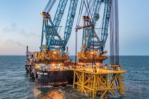 5100 tonne jacket installed for Seagreen offshore wind farm