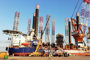 Upgraded Aeolus starts work on French offshore wind farm Aeolus van Oord