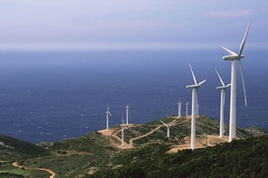 Antia windfarm in Greece