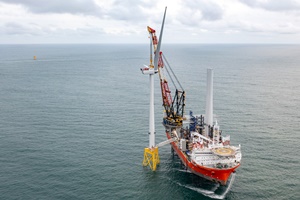 First turbine up at 1.1GW Seagreen offshore wind farm First turbine up at 1.1GW Seagreen offshore wind farm