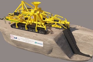 Scale model of the Moonfish trenching machine