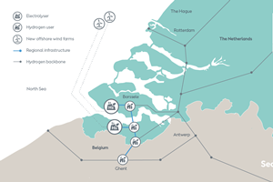 Ørsted to develop renewable hydrogen plant to be linked to industrial demand in the Netherlands and Belgium SeaH2Land map 5 eng
