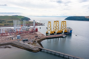 Seagreen jacket foundations arrive at Port of Nigg