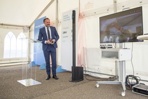 The Danish minister for Climate Energy Utilities Dan Jørgensen initiates the onsite construction of H2RESjpg
