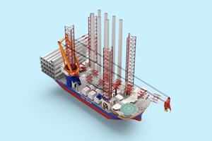 Van Oord orders ship to install 20MW offshore wind foundations and turbines Van Oord orders ship to install 20MW offshore wind foundations and turbines