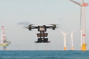 Deme Offshore and Sabca test drones at offshore wind farm in the North Sea deme sabca drone testv2