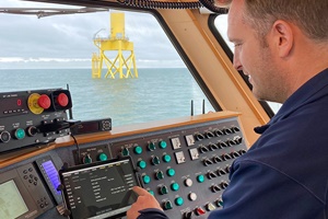 Aaron Trebilcock Master at Windcat Workboats using Reygars DDPR credit Windcat Workboats