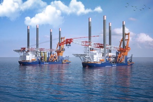 Crane upgrade for Van Oord's offshore installation vessel Aeolus Aeolus compare vessel versions 2
