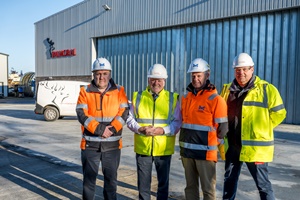 Pictured at Balmoral’s Montrose facility (from L-R): Tom Hutchison, chief executive officer, Montrose Port Authority; Sir Jim Milne CBE, chairman and managing director, Balmoral Group; Peter Stuart, chairman, Montrose Port Authority Board; Derek Weir, subsea test centre manager, Balmoral Comtec Balmoral facility at Montrose Port 1 2