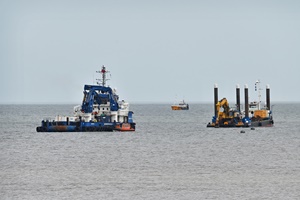 Offshore construction begins on Dogger Bank offshore wind farm Dogger Bank export cable installation work 300 200