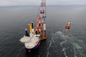 Van Oord installed the first Slip Joint foundation at the Borssele Wind Farm Site V in 2020 Van Oord installed the first Slip Joint foundation at the Borssele Wind Farm Site V in 2020