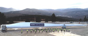 Zebra project produces first prototype of its recyclable wind turbine blade Zebra project produces first prototype of its recyclable wind turbine blade