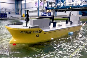 Concept 1: a string of surface buoys secured by drag anchors