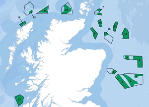ScotWind announces 17 successful bidders from 74 contenders scotwind map of option areas 170122