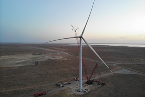 ACWA Power installs first wind turbine at its Bash wind farm project in Uzbekistan