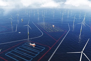 Amazon supports seaweed farm located between offshore wind turbines