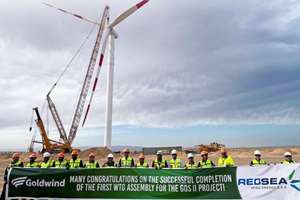 Goldwind installs first wind turbine for wind farm in Egypt