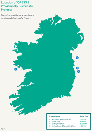 Map ORESS 1 Provisional Auction Results 2023 OR1PAR 10