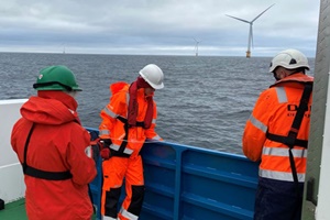 NORCE research team sampling eDNA at Hywind Scotland (Photo credit: Jessica Ray / NORCE) NORCE research team sampling eDNA at Hywind Scotland Photo credit Jessica Ray NORCE