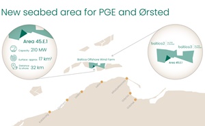 PGE Group and Ørsted awarded seabed area in the Baltic Sea New seabed area for PGE and Orsted