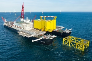 Pioneering Spirit installation of DolWin kappa topside