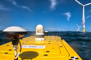 The Autonomous Surveyor USV on its way to a survey mission