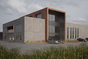 Construction of operations and maintenance base for RWEs Thor offshore wind farm underway (Credit RWE ATRA arkitekter)