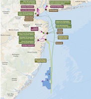 Map of proposed wind energy project offshore New Jersey