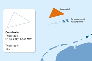 Map of the Doordewind Wind Farm Zone © RVO Map of the Doordewind Wind Farm Zone RVO