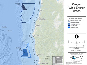 Oregon wind energy areas