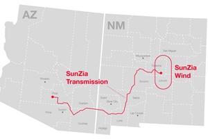 SunZia Transmission Project map