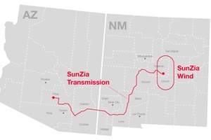 SunZia Transmission project map SunZia Transmission Project map