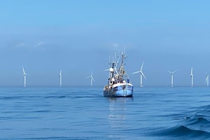 Fishing vessel and wind turbines image credit Jamie Robertson HFIG