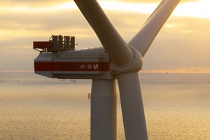 First V236-15.0 MW turbine installed at EnBW He Dreiht offshore wind farm (Image courtesy EnBW/Weltenangler)